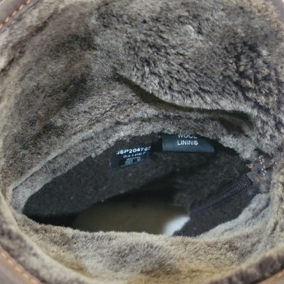 Ecco Suede and wool fold over boots - Picture 4 of 6